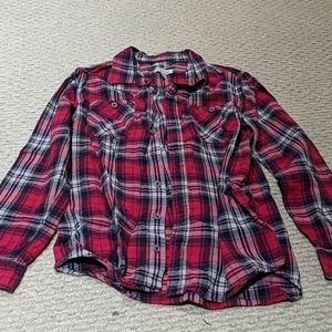 Cherokee Plaid Button Up